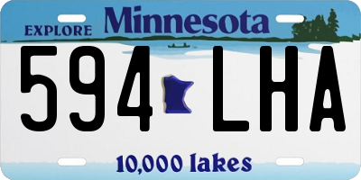 MN license plate 594LHA