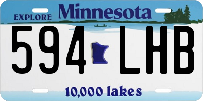 MN license plate 594LHB