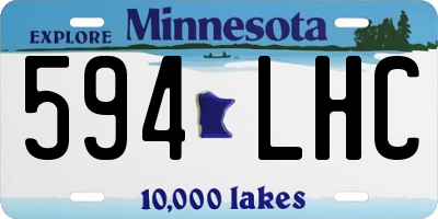 MN license plate 594LHC