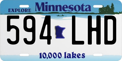 MN license plate 594LHD