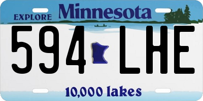 MN license plate 594LHE