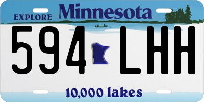 MN license plate 594LHH