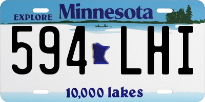 MN license plate 594LHI