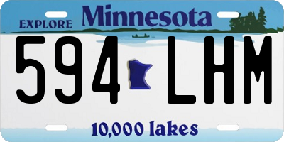 MN license plate 594LHM