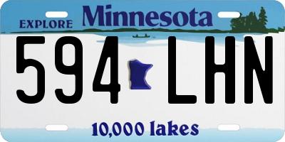 MN license plate 594LHN