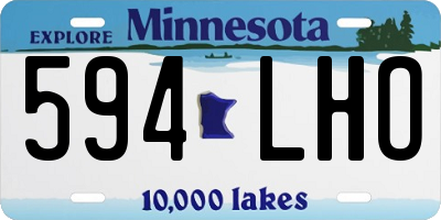 MN license plate 594LHO