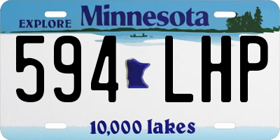 MN license plate 594LHP