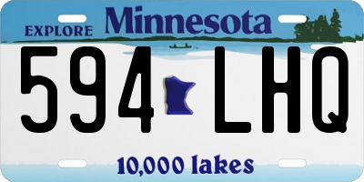 MN license plate 594LHQ