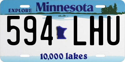 MN license plate 594LHU