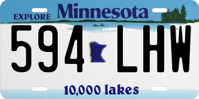 MN license plate 594LHW