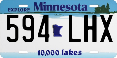 MN license plate 594LHX
