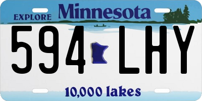 MN license plate 594LHY