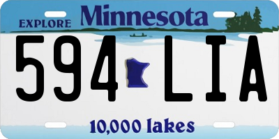 MN license plate 594LIA