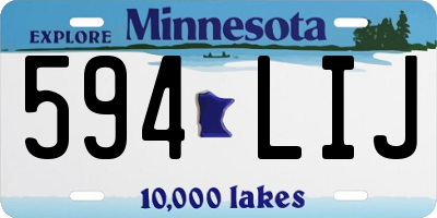 MN license plate 594LIJ