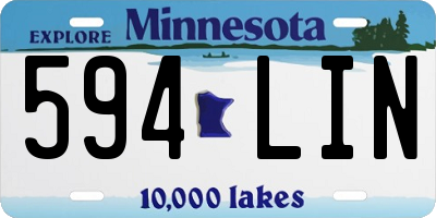MN license plate 594LIN
