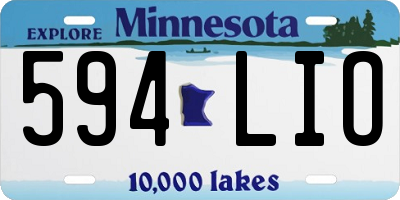 MN license plate 594LIO