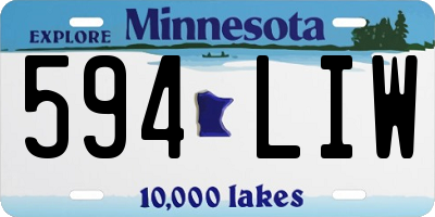 MN license plate 594LIW