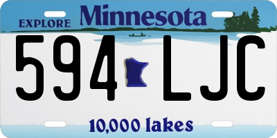 MN license plate 594LJC