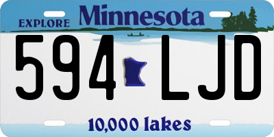 MN license plate 594LJD