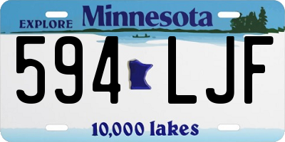 MN license plate 594LJF