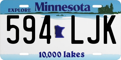 MN license plate 594LJK