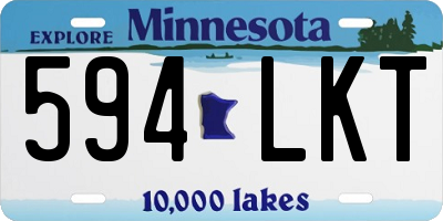 MN license plate 594LKT