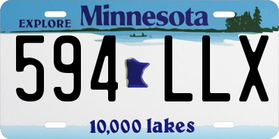 MN license plate 594LLX