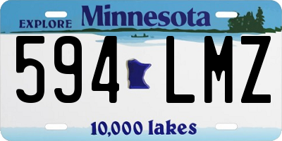 MN license plate 594LMZ