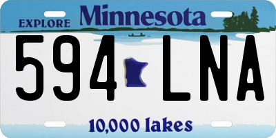 MN license plate 594LNA