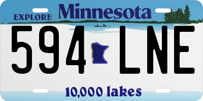 MN license plate 594LNE