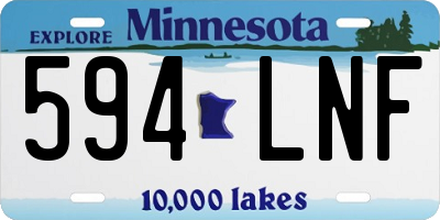 MN license plate 594LNF