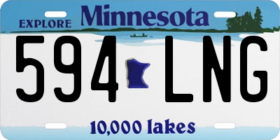 MN license plate 594LNG