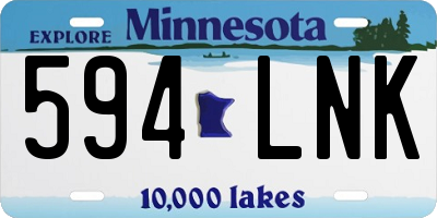 MN license plate 594LNK