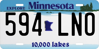 MN license plate 594LNO