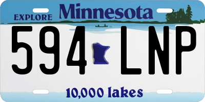 MN license plate 594LNP