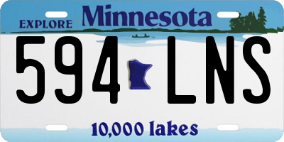 MN license plate 594LNS