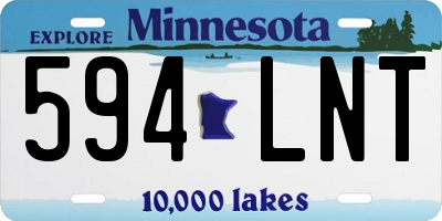 MN license plate 594LNT