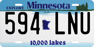 MN license plate 594LNU