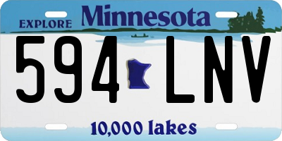 MN license plate 594LNV