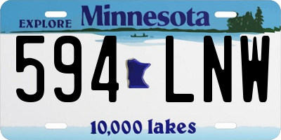 MN license plate 594LNW