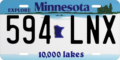 MN license plate 594LNX