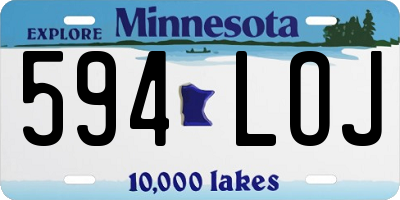 MN license plate 594LOJ