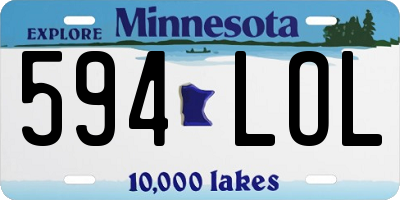 MN license plate 594LOL