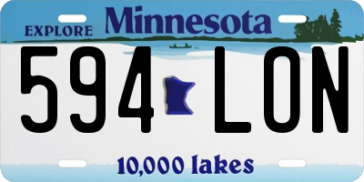 MN license plate 594LON