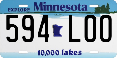 MN license plate 594LOO