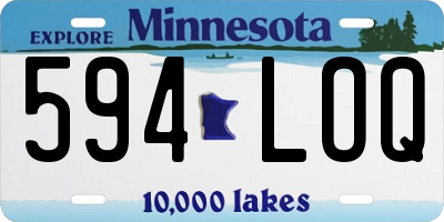 MN license plate 594LOQ