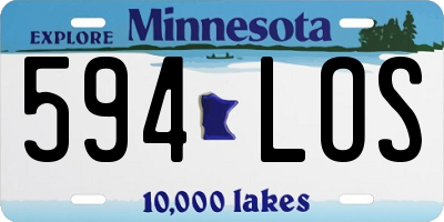 MN license plate 594LOS