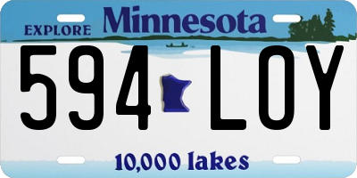 MN license plate 594LOY