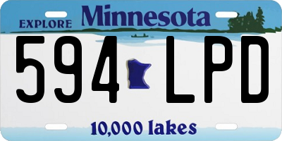 MN license plate 594LPD