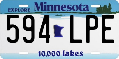 MN license plate 594LPE